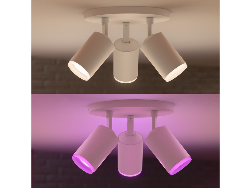 Philips Hue Fugato 3-er Spots 5.7W - weiß