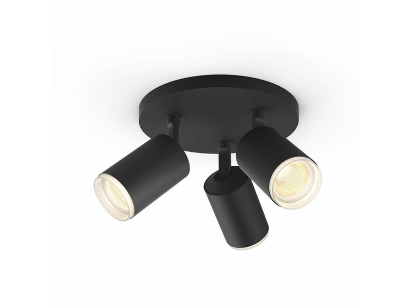 Philips Hue Fugato 3-er Spots 5.7W - schwarz