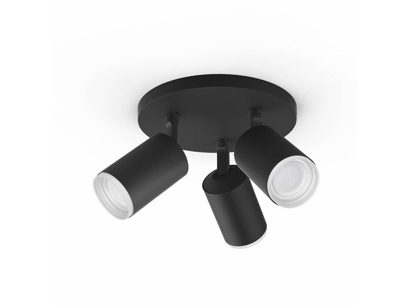 Philips Hue Fugato 3-er Spots 5.7W - schwarz
