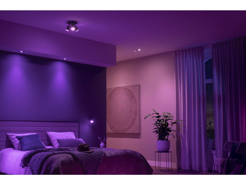 Philips Hue Fugato 3-er Spots 5.7W - schwarz