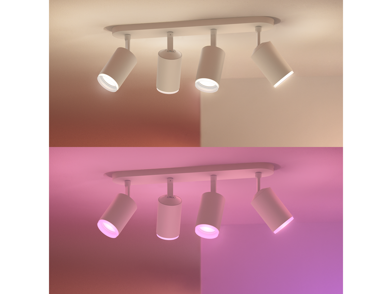 Philips Hue Fugato 4-er Spots 5.7W - weiß