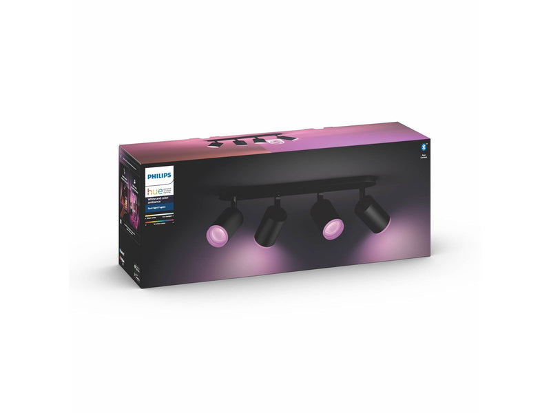 Philips Hue Fugato 4-er Spots 5.7W - schwarz