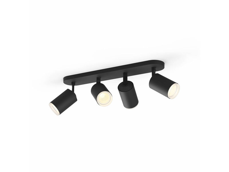 Philips Hue Fugato 4-er Spots 5.7W - schwarz