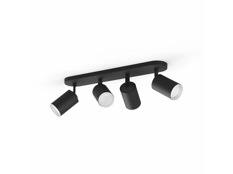 Philips Hue Fugato 4-er Spots 5.7W - schwarz