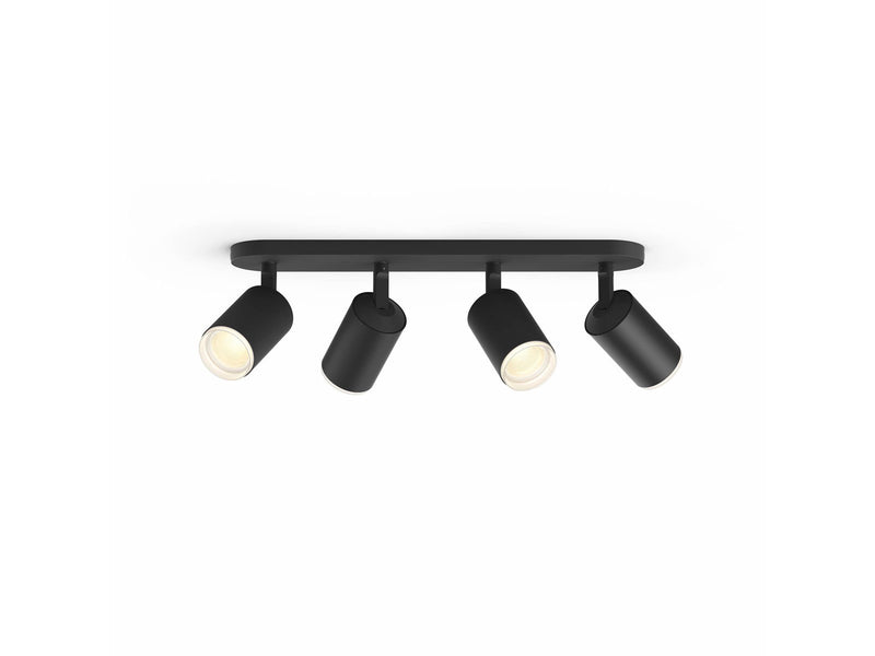 Philips Hue Fugato 4-er Spots 5.7W - schwarz