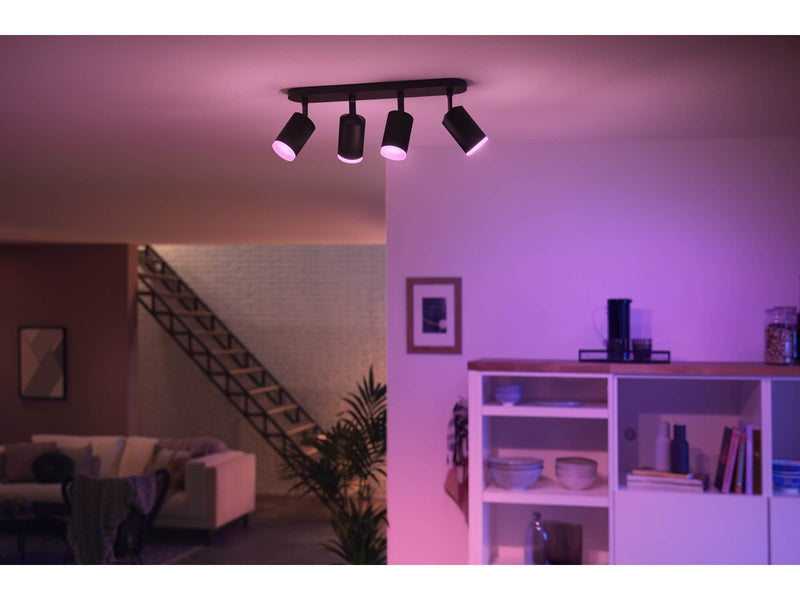 Philips Hue Fugato 4-er Spots 5.7W - schwarz
