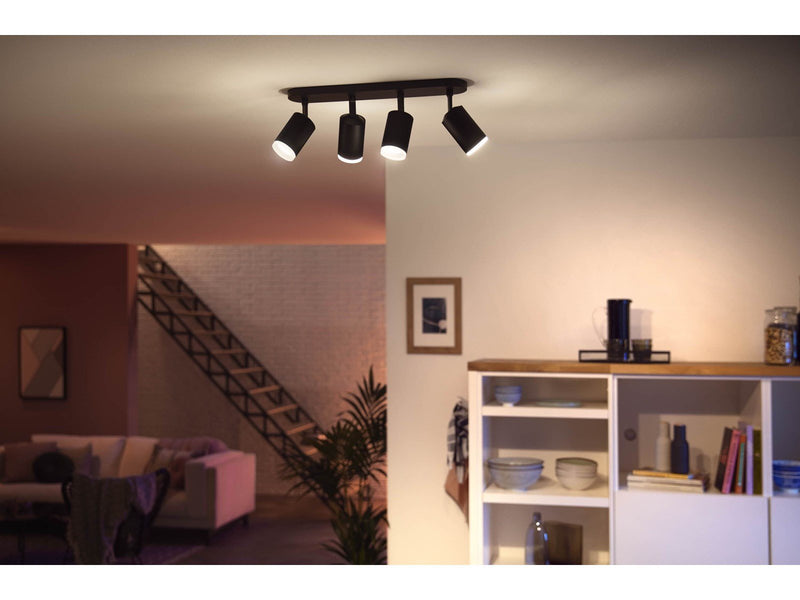 Philips Hue Fugato 4-er Spots 5.7W - schwarz
