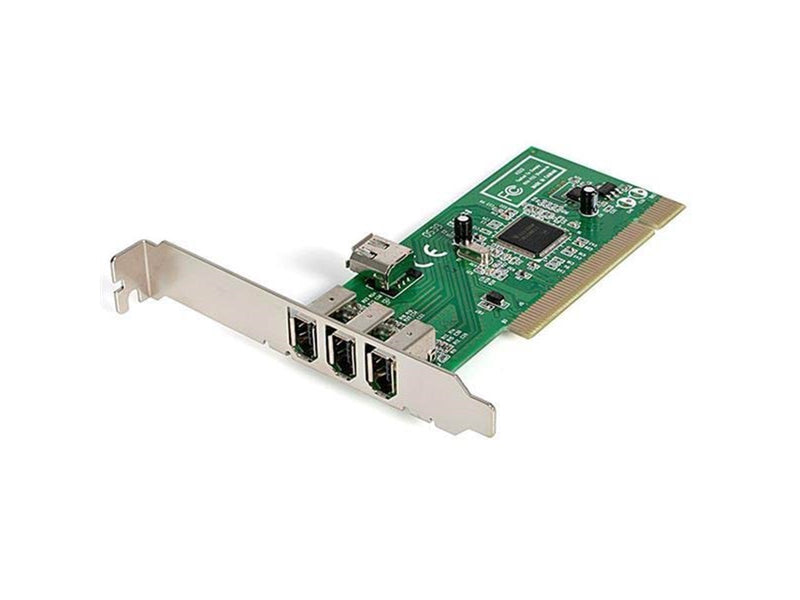 StarTech.com 4 Port PCI 1394a FireWire Adapter Card - 3 External 1 Internal - FireWire Adapter
