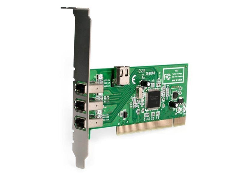 StarTech.com 4 Port PCI 1394a FireWire Adapter Card - 3 External 1 Internal - FireWire Adapter
