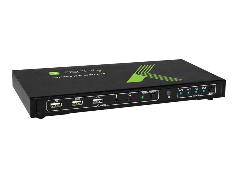 IC INTRACOM techly 4x1 USB HDMI KVM Switch 4Kx2K