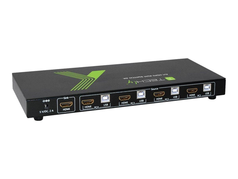 IC INTRACOM techly 4x1 USB HDMI KVM Switch 4Kx2K