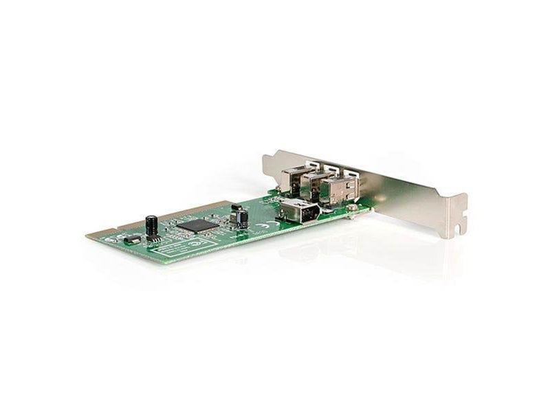 StarTech.com 4 Port PCI 1394a FireWire Adapter Card - 3 External 1 Internal - FireWire Adapter