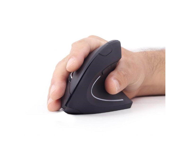 Gembird Ergonomic 6-button wireless optical mouse - Vertical mouse (Schwarz)