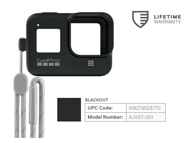 GoPro Sleeve + Lanyard (HERO8 Black) - Blackout