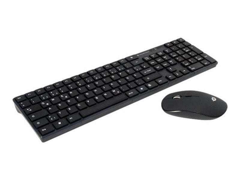 Conceptronics ORAZIO - Tastatur & Maus Set - Portugiesisch - Schwarz