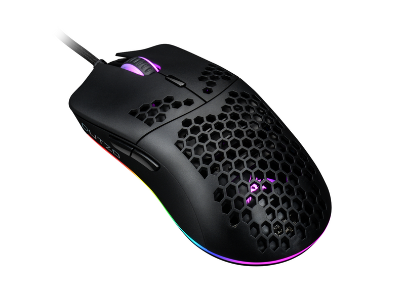 DUTZO Keiryō RGB - Matt Black - Gaming Maus (Schwarz mit RGB)