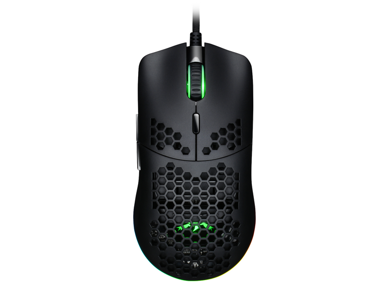 DUTZO Keiryō RGB - Matt Black - Gaming Maus (Schwarz mit RGB)
