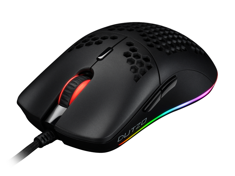 DUTZO Keiryō RGB - Matt Black - Gaming Maus (Schwarz mit RGB)