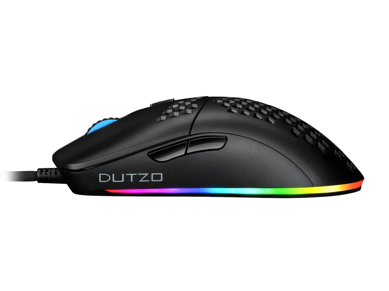 DUTZO Keiryō RGB - Matt Black - Gaming Maus (Schwarz mit RGB)