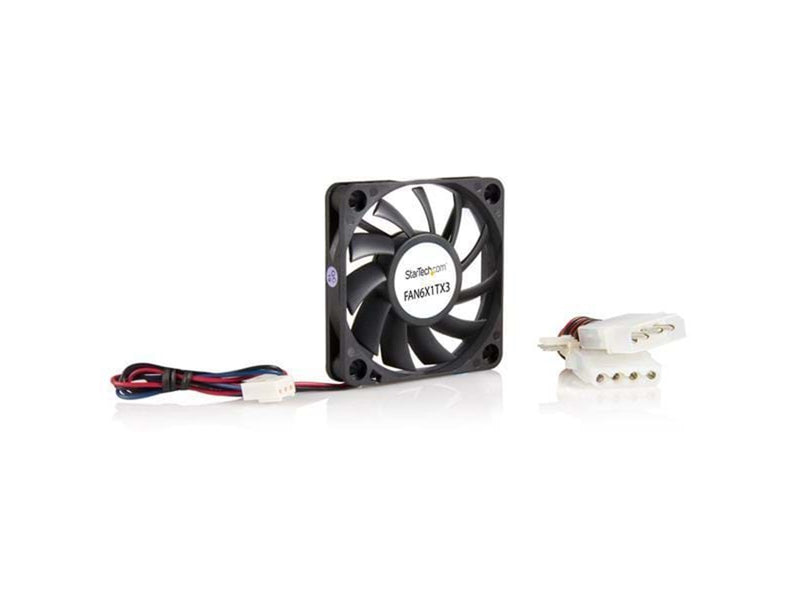 StarTech.com 60x10mm Ersatz Ball Bearing Computer Case Fan w/ TX3 Connector - Gehäuselüfter - 60mm - Schwarz