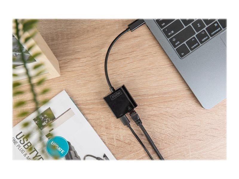 DIGITUS USB Type-C Gigabit Ethernet (with 60W PD)
