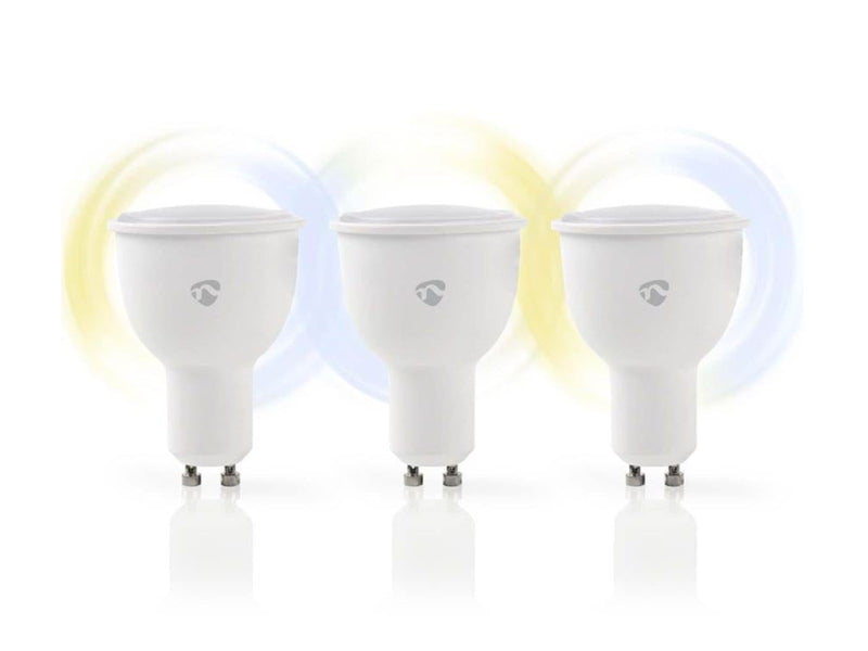 Nedis WiFi Smart LED GU10 Bulb Warm to Cool White 3-pack