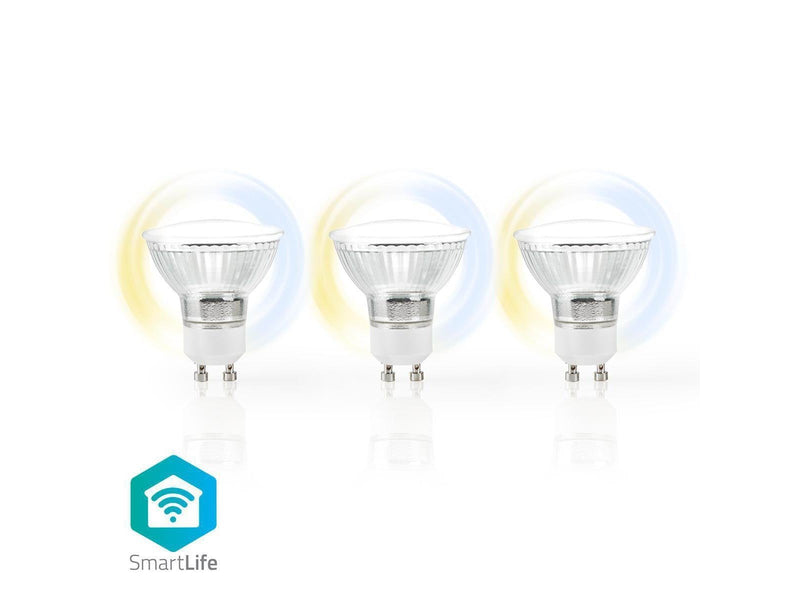 Nedis WiFi Smart LED GU10 Bulb Warm to Cool White 3-pack