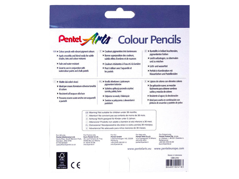 Pentel CB8-24U Color Pencils 24 pcs.