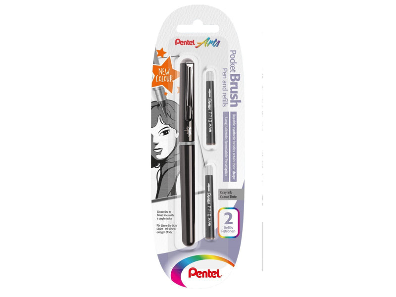 Pentel XGFKPN/FP10 Pocket Brush pen Grey