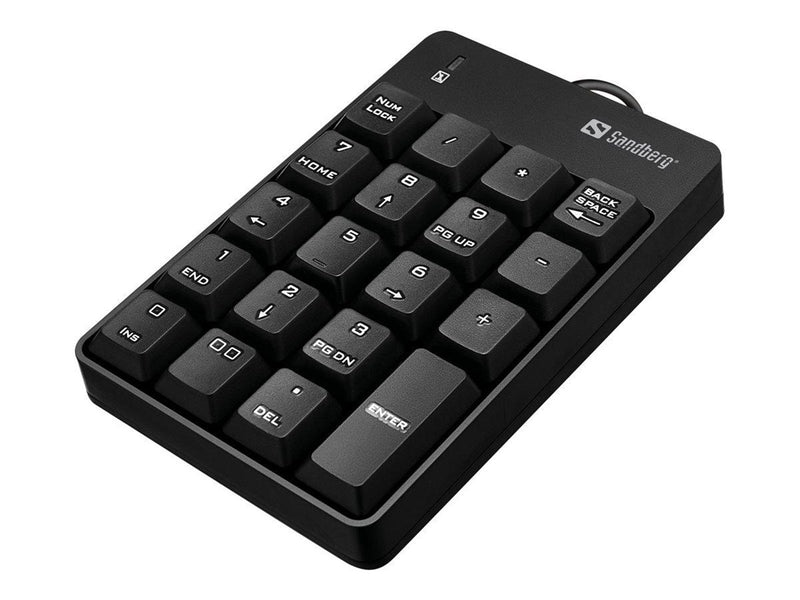 Sandberg USB Wired Numeric Keypad - Numpad - Schwarz
