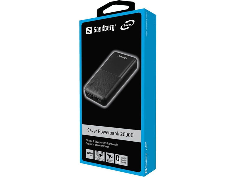 Sandberg Saver Powerbank 20000 mAh Powerbank (Akku) - schwarz - 20000 mAh