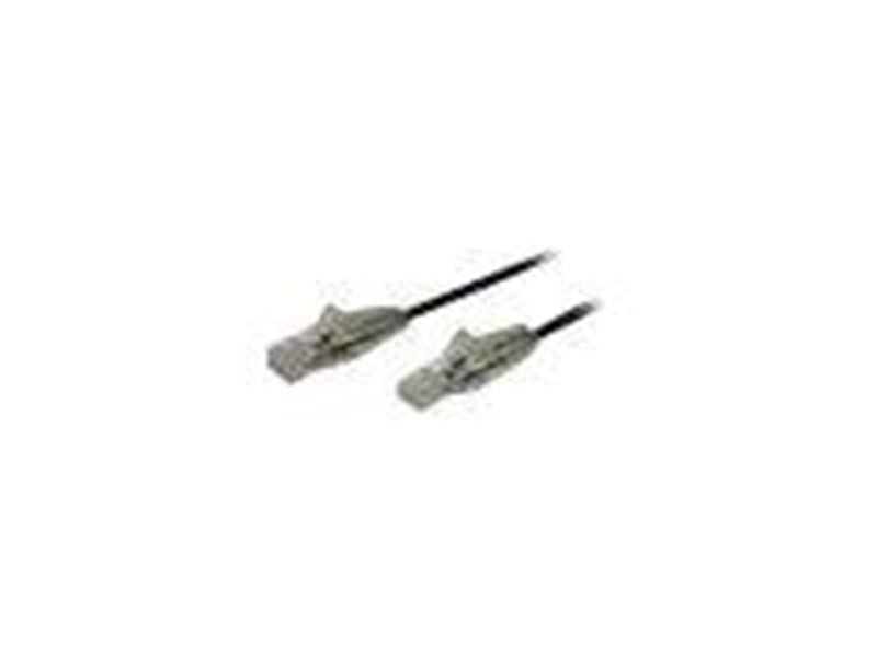 StarTech.com 2m CAT6 Cable - Black Slim CAT6 Patch Cord - Snagless - LSZH - patch cable - 2 m - black - Schwarz - 2 meter