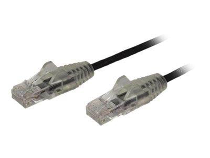 StarTech.com 2m CAT6 Cable - Black Slim CAT6 Patch Cord - Snagless - LSZH - patch cable - 2 m - black - Schwarz - 2 meter