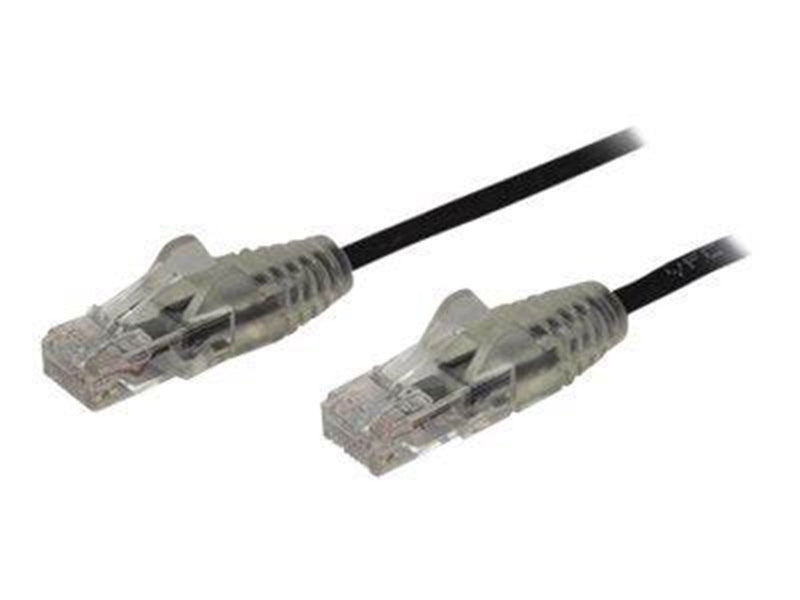 StarTech.com 2m CAT6 Cable - Black Slim CAT6 Patch Cord - Snagless - LSZH - patch cable - 2 m - black - Schwarz - 2 meter