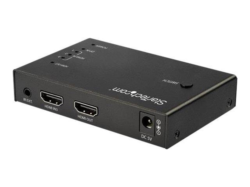 StarTech.com 4 Port HDMI Video Switch - 3x HDMI & 1x DisplayPort - 4K 60Hz - video/audio switch - 4 ports
