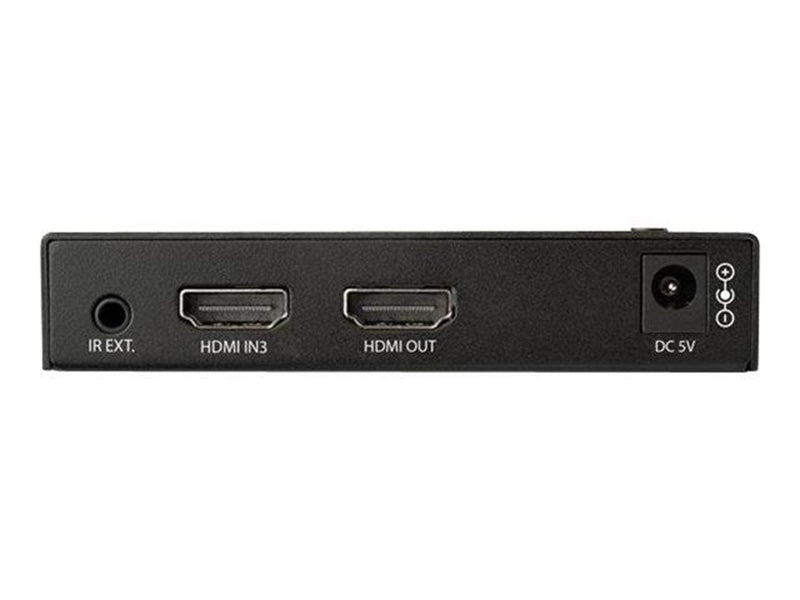 StarTech.com 4 Port HDMI Video Switch - 3x HDMI & 1x DisplayPort - 4K 60Hz - video/audio switch - 4 ports