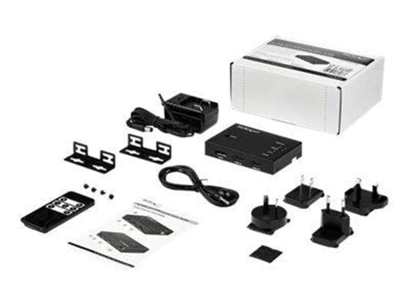 StarTech.com 4 Port HDMI Video Switch - 3x HDMI & 1x DisplayPort - 4K 60Hz - video/audio switch - 4 ports