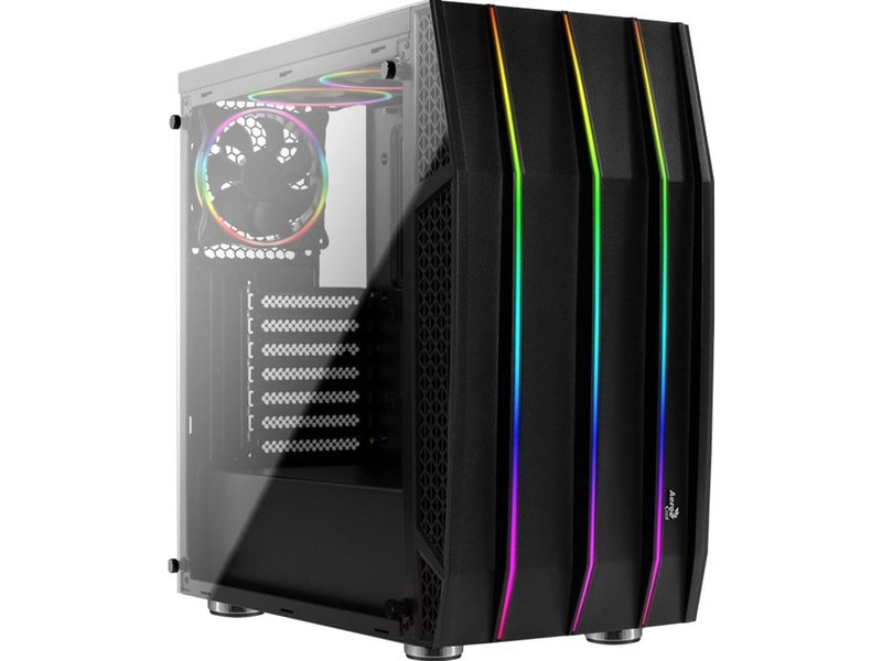 AeroCool Klaw TG RGB - Gehäuse - Miditower - Schwarz