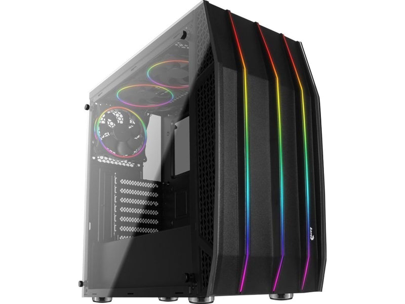 AeroCool Klaw TG RGB - Gehäuse - Miditower - Schwarz