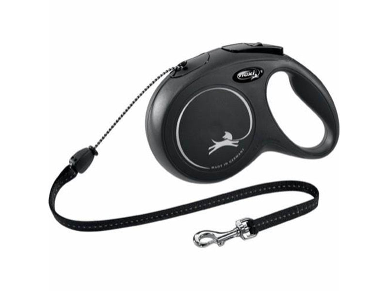Flexi New CLASSIC M Leash 8 m black, 20kg