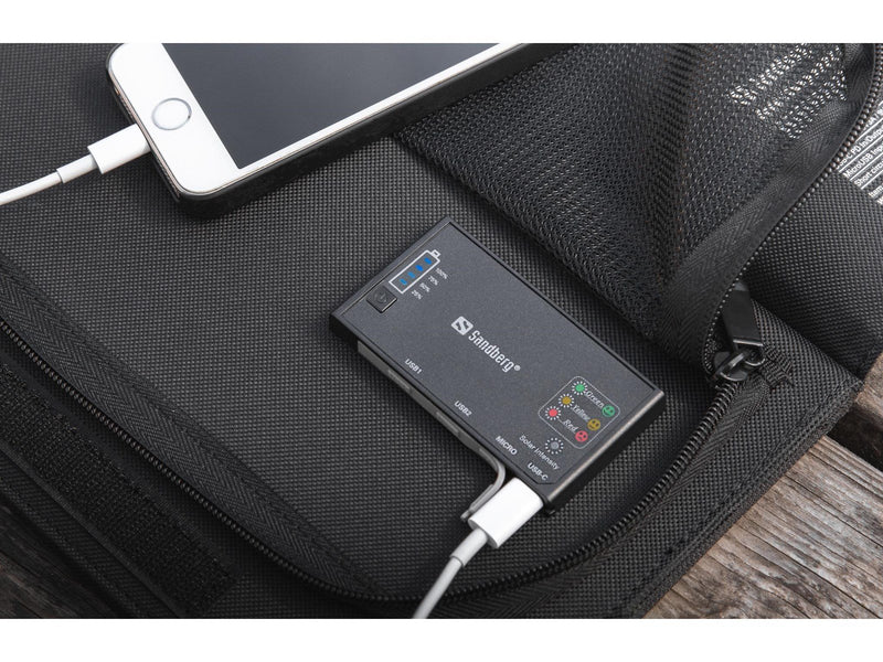 Sandberg Solar Charger 21W 2xUSB+USB-C Powerbank (Akku) - schwarz - 10000 mAh