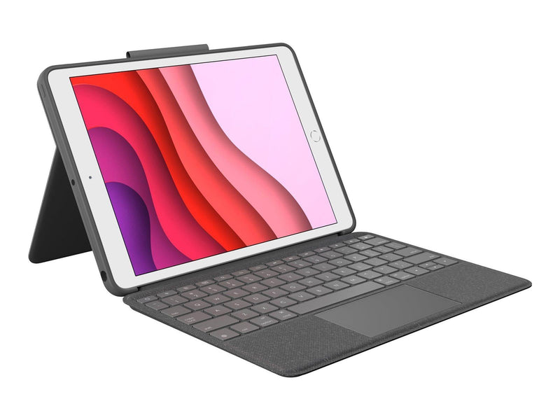 Logitech Combo Touch for iPad 10.2" 7/8/9th Gen - CH - Tastatur & Folio-Set - Schweiz - Grau