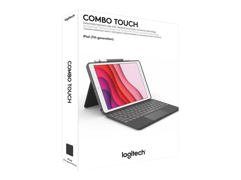 Logitech Combo Touch for iPad 10.2" 7/8/9th Gen - CH - Tastatur & Folio-Set - Schweiz - Grau