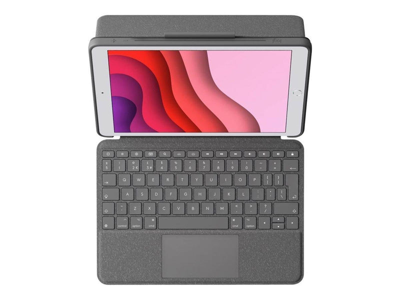 Logitech Combo Touch for iPad 10.2" 7/8/9th Gen - CH - Tastatur & Folio-Set - Schweiz - Grau