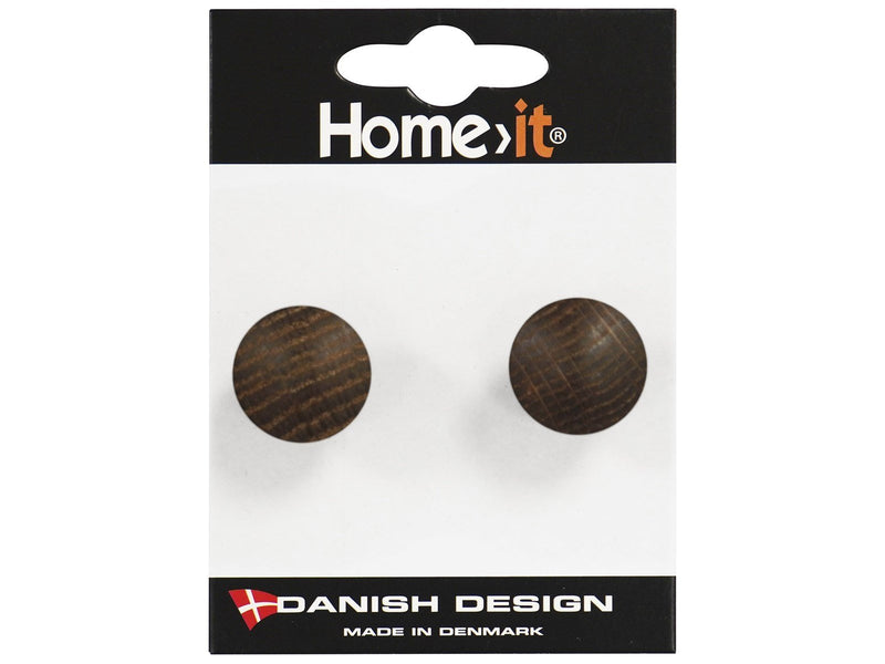 Homeit Wooden knob Ø25 mm – smoked oak – 2 pcs.