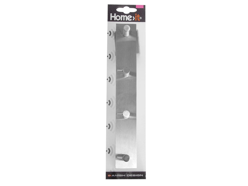 Homeit Coat rack stud with 4 pegs - stainless steel