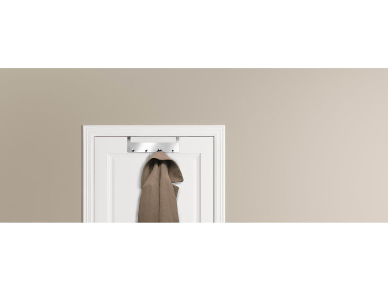 Homeit Coat rack for door 4 pegs - stainless steel