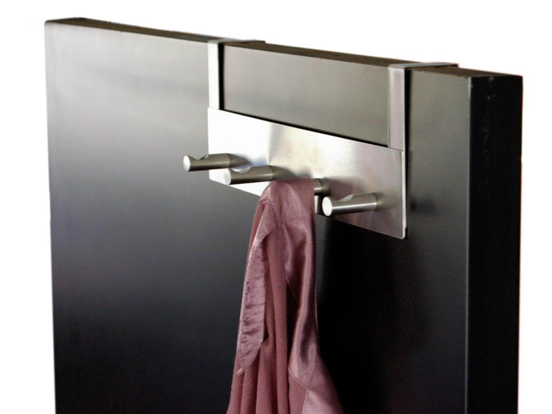 Homeit Coat rack for door 4 pegs - stainless steel