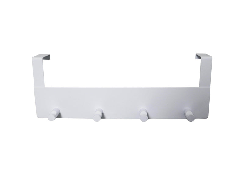 Homeit Coat rack for door - 4 pegs - Matt white