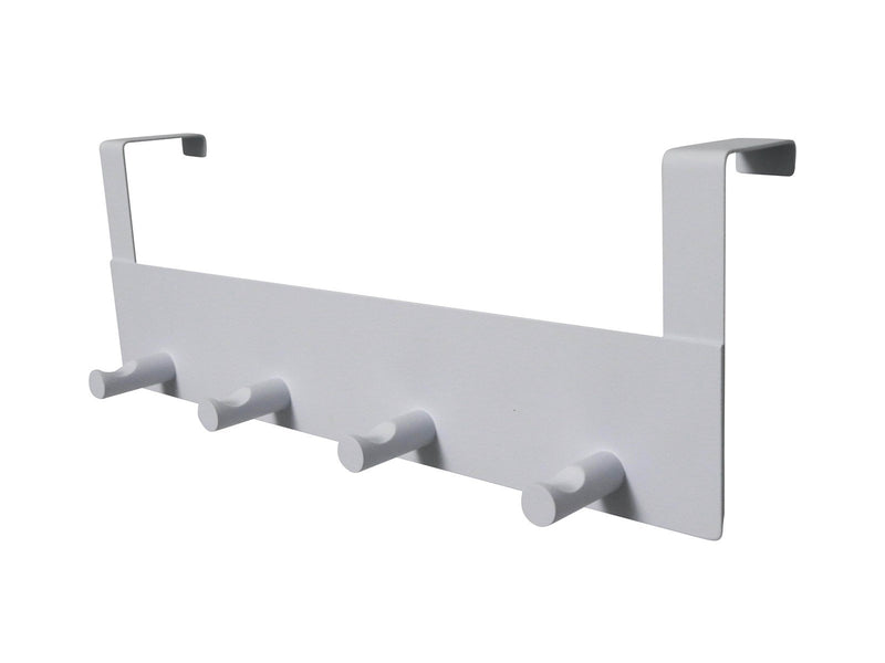 Homeit Coat rack for door - 4 pegs - Matt white